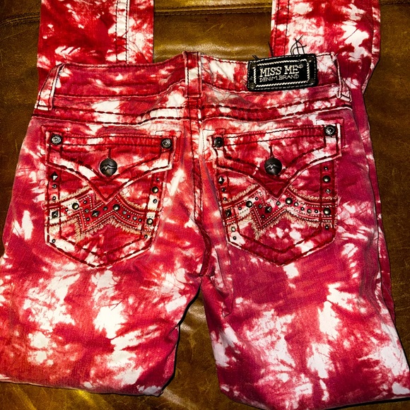 Bright Red Miss Me Skinny Jeans - Picture 3 of 4